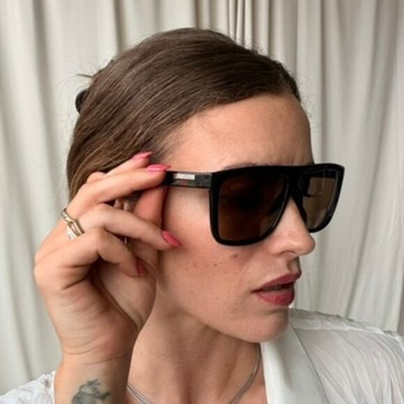 Gucci GG0748S Rectangular Sunglasses - Gold Frame, Brown Polarized Lenses main image 13